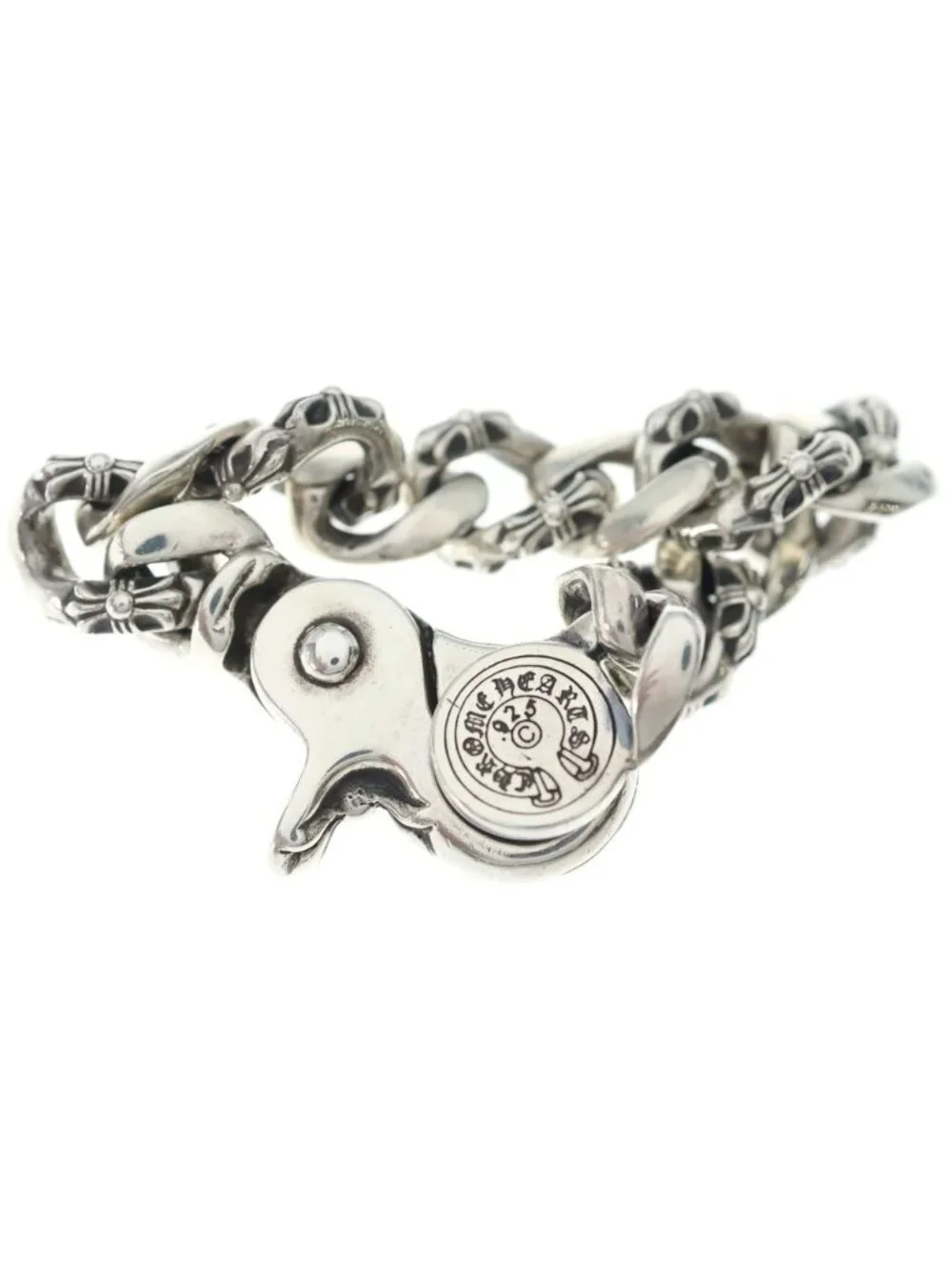 Chrome Hearts Fncy Chn Lnk Fancy Link Clip Bracelet 12 Links Silver